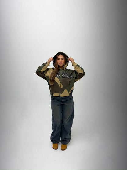 Stealth Crystal Zip-Up